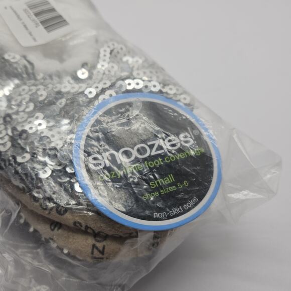 Snoozies Ballerina Bling Metallic Shine Women Slippers | Small, Silver 5-6 - Picture 2 of 3